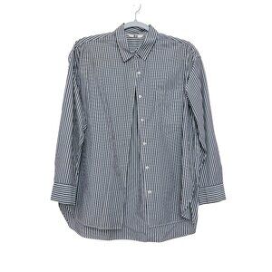 Uniqlo Button Down Striped Shirt Size M - Grey/White